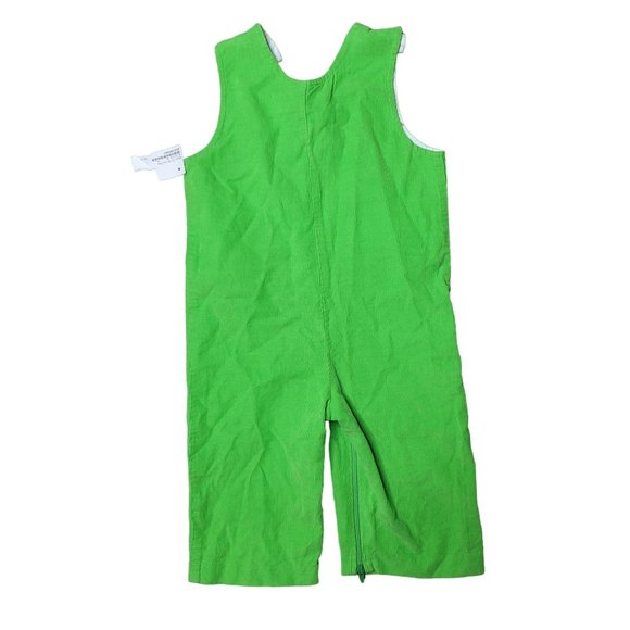 Funtasia too Christmas winter reindeer overalls for boys green 24 months appliqu - Picture 2 of 6